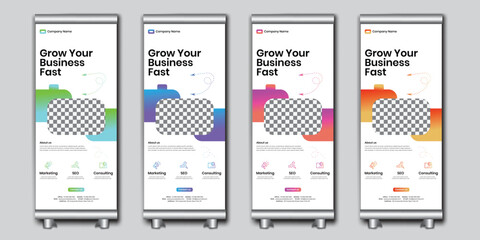 Modern Business Roll Up Banner Design for Marketing and Promotion