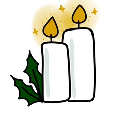 christmas card with cand