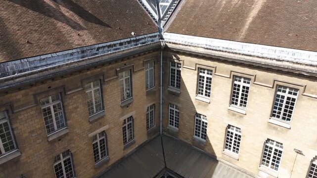 Chateau Saint-Philippe and Campus in Meudon with Paris Skyline, Aerial View