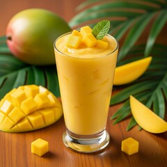 glass of mango juice