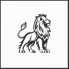 A wild tribal lion and horse vector art illustration for a tattoo or logo design