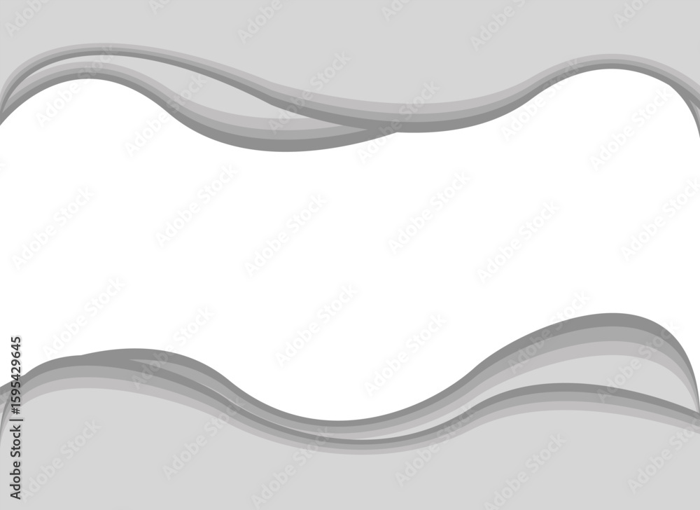 Poster white-gray background with wavy pattern. design