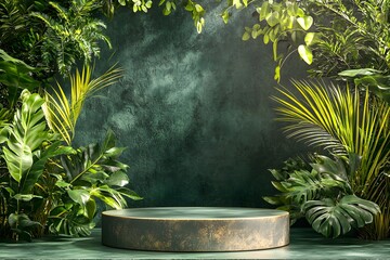 Lush Tropical Background: Product Display Platform