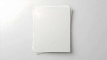 White Piece of Paper isolated on transparent background  