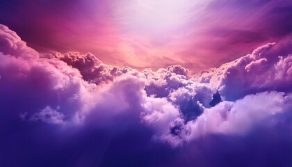 abstract purple and pink background with smoke and clouds under a bright sunny sky