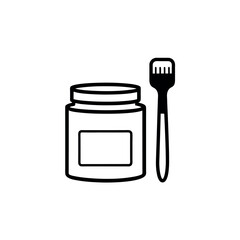 Paintbrush Jar Illustration for Art Studio Supplies and Creative Workspace
