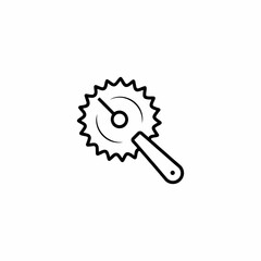 Pastry Wheel Cutter Illustration for Dough Shaping Tool and Kitchen Design