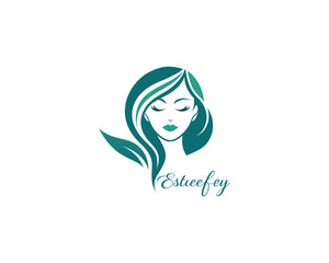 Women beauty salon logo elegant logo for beauty academy