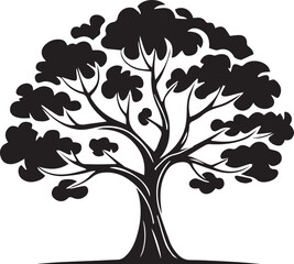 Obraz premium Stylized tree illustration with vibrant color palette