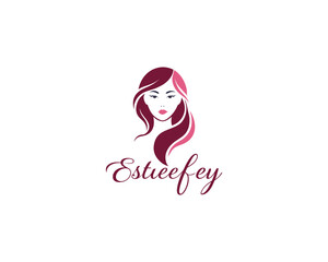 Women beauty salon logo elegant logo for beauty academy