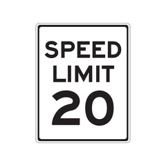 Professional Speed Limit 20 Sign for Traffic Safety and Road Regulation Guidelines