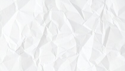 Fototapeta premium Delicate white crumpled paper offers a sense of texture and abstract form perfect for backgrounds and graphic design projects.