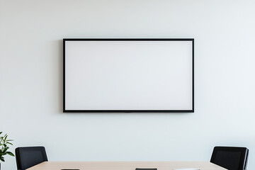 Conference room whiteboard. Blank canvas for collaborative brainstorming and presentations. Office space for meetings. Modern, clean, and professional backdrop.