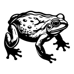 Detailed Frog Amphibian Animal Vector Illustration