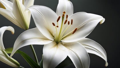 fresh white lily with elegant open petals