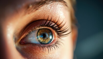 Fototapeta premium Captivating eye close-up studio photography soft lighting macro perspective visual detail exploration