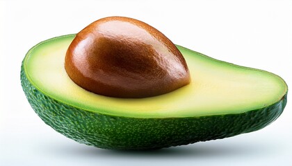 green avocado half n excellent for culinary photography
