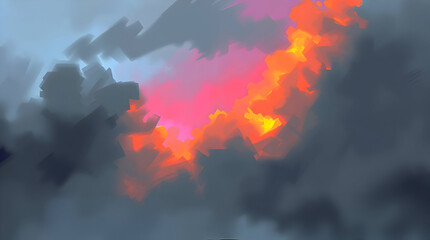 Dramatic Red & Black Sunset Clouds – Moody Sky, Stormy Horizon, Fiery Sunset Backgrounds (4K)