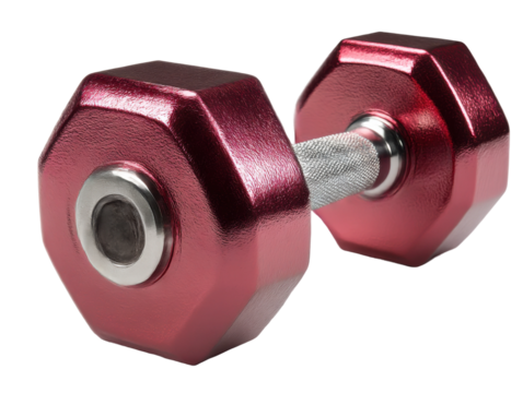 Weightlifting action home gym fitness equipment indoor close-up. Isolated on transparent background, png.