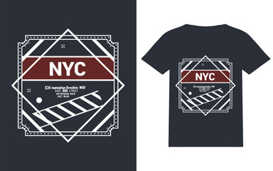 Print New York City stylish t-shirt and apparel abstract design