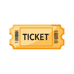 Vintage Style Admission Ticket Illustration with Barcode and Bold Lettering, Entrance Pass