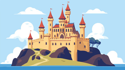 Majestic Medieval Fortress on Hilltop - Historic Architecture