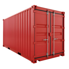 Red Metal Container with Rust – Vintage Industrial, Abandoned Warehouse Style
