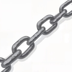 Obraz premium Metal chain link in abstract gray background 