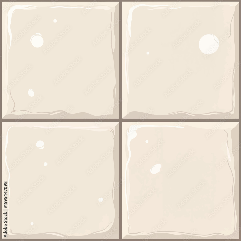 Poster abstract beige square tiles with subtle texture and patterns