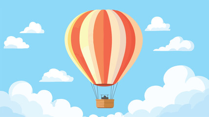 Obraz premium Vintage Hot Air Balloon Adventure Travel in the Sky