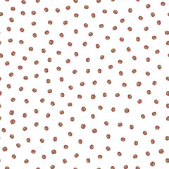 Vector playful ditsy red hand-drawn tomato seamless pattern background. Retro painterly tiny tomatoes on white backdrop. Vintage kitchen look. Retro vintage charm for country cafe, farmers market