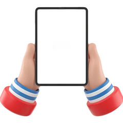 hand holding a tablet pc
