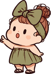 Baby girl with bow tie