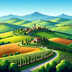 Stunning Italian Countryside View