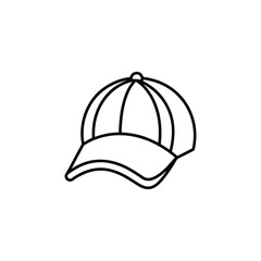 Outline cap icon design with multiple color options