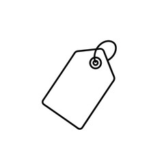 Outline hand tag mockup icon on white background
