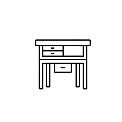 Fototapeta premium Modern office furniture table outline icon