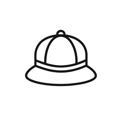 Woman wearing a hat or cap outline icon