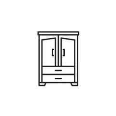 Outline wardrobe icon with color options