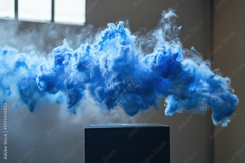 Poster blue explosion line stream effect demonstrating visual artistry in a controlled environment, explosi