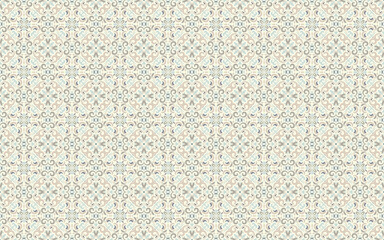 Intricate lace seamless pattern in soft pastel tones. Vintage, classic traditional European or Middle Eastern background for home decor, wallpaper, textiles, or decorative paper.