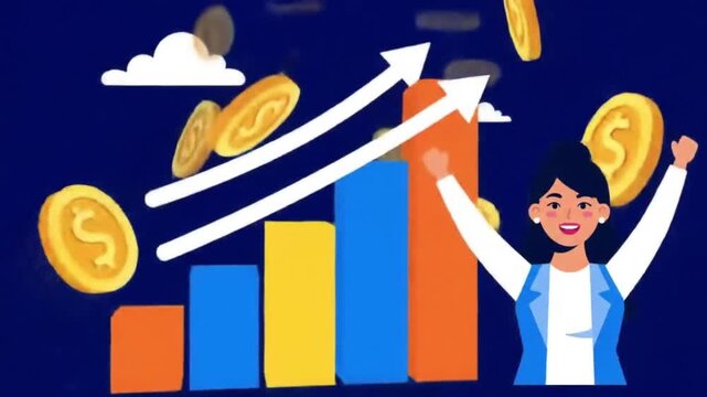 business man and graph