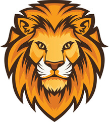 Powerful Wild Lion King Vector Logo