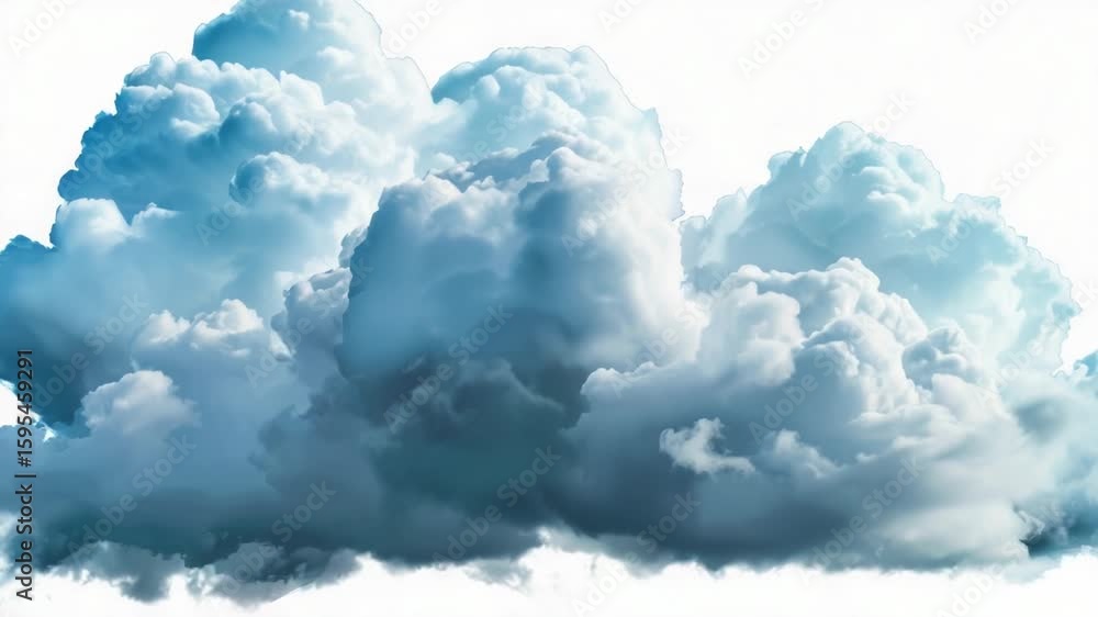 Wall mural a large cloud in the sky with a plane flying in the foreground, suitable for travel or aviation-them