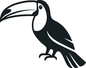 Fototapeta premium Toucan silhouette illustration