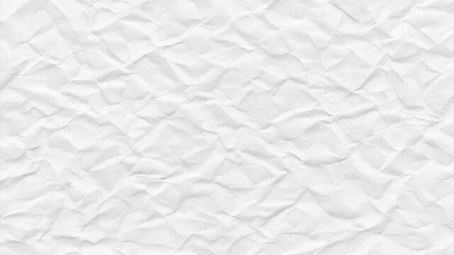 White Crumpled Paper Texture Background Stop Motion Animation - Seamless Loop