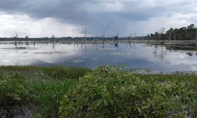 clouds over the lake