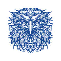 eagle head line drawing - guilloche style (artwork 1)