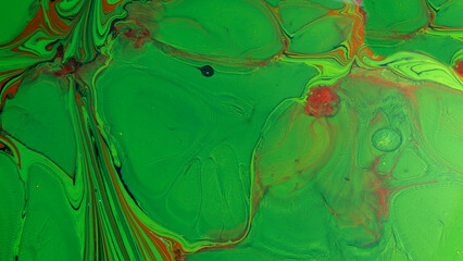 Magnificent water-based paint textures captured close-up of the magnificent marbling art