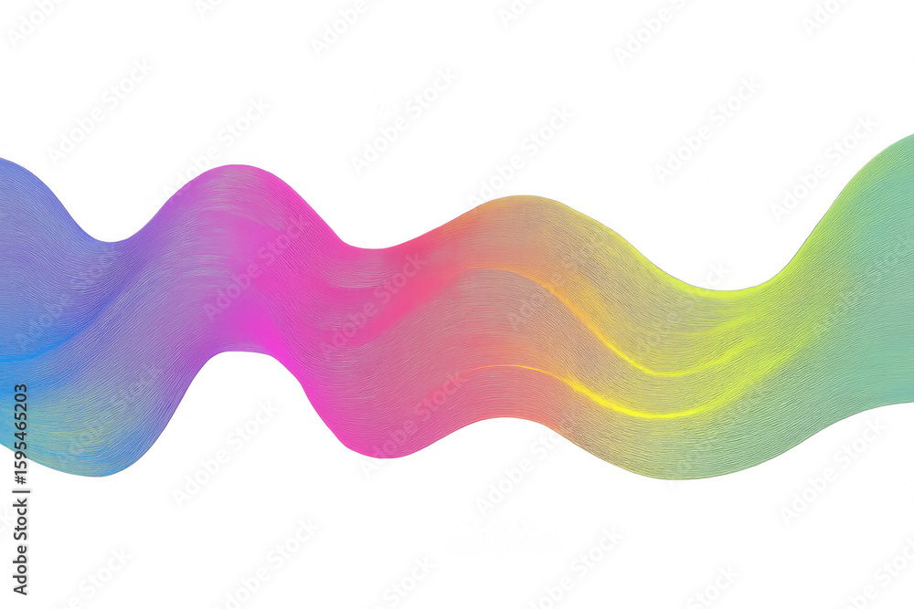 Aufkleber Abstract colorful wave lines flowing on transparent background creating a vibrant and dynamic design element